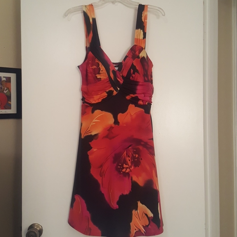 Beautiful dress with large flower prints